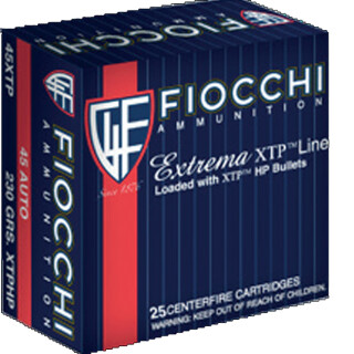 Fiocchi Extrema XTP .45 ACP Ammunition 25 Rounds XTP JHP 230 Grain