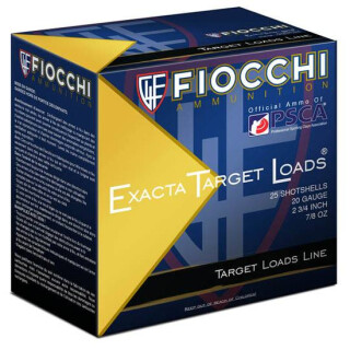 Fiocchi Exacta Clay Target Line VIP Heavy 20 Gauge Ammunition 2-3/4" #7.5 Shot 7/8oz Lead 1250fps