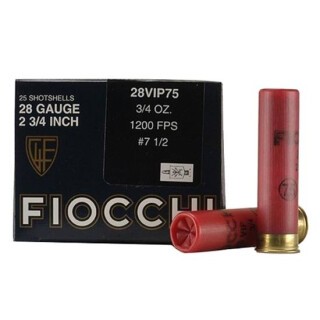 Fiocchi Exacta VIP 28 Gauge Ammunition 25 Rounds 2-3/4" #7.5 Lead 3/4oz