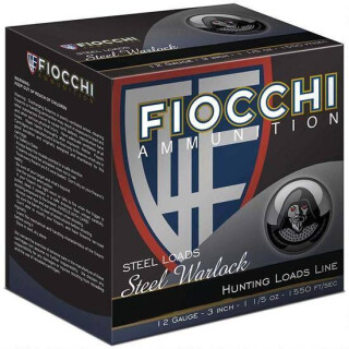 Fiocchi Warlock 12 Gauge Ammunition 25 Rounds 3" BB Steel 1-1/5 oz