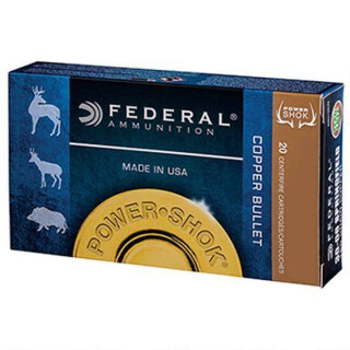 Federal Power-Shok .243 Winchester Ammunition 20 Rounds Copper HP 85 Grain Lead Free