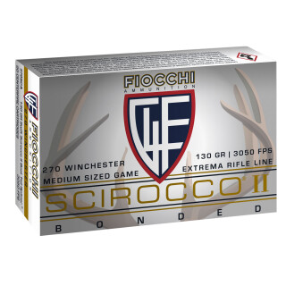 Fiocchi Extrema .270 Winchester Ammunition 20 Rounds Scirocco II 130 Grain
