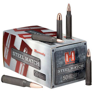 Ammo .30 Carbine Hornady Steel Match 110 Grain FMJ Bullet 2000 fps 50 Round Box 8103