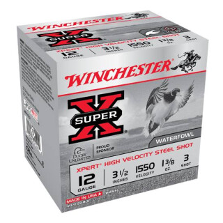 Winchester Super-X 12 Ga 3.5" #3 Steel 1.375oz 25 Rounds