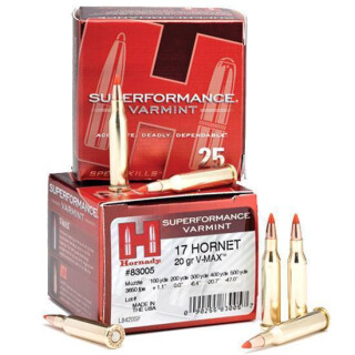 Hornady Superformance .17 Hornet Ammunition 25 Rounds V-Max 20 Grain