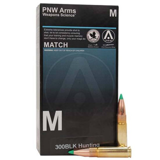 PNW .300 AAC Blackout Ammunition 20 Rounds Nosler Ballistic Tip HPBT 125 Grain