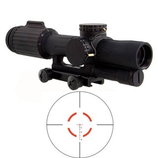 Trijicon VCOG 1-6x24 Riflescope Illuminated Red Segmented Circle/Crosshair .223 Remington 77 Grain Ballistic Reticle First Focal Plane Thumb Screw Mount Black