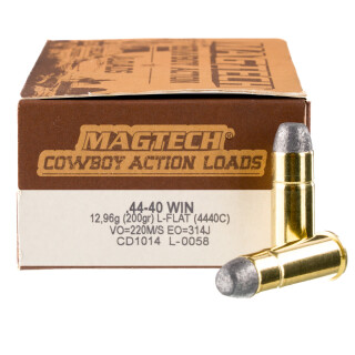 Magtech Cowboy Action .44-40 Winchester Ammunition 50 Rounds LFN 200 Grain