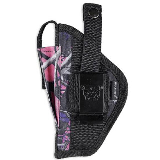 Bulldog Cases Sub Compact Auto Belt Holster Ambidextrous Nylon Pink Muddy Girl FSN-20MDG