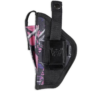 Bulldog Cases & Vaults Extreme Series S&W J Frame Revolvers Belt Holster Ambidextrous Nylon Muddy Girl Camo FSN-24MDG