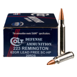 DoubleTap Colt Defense .223 Remington Ammunition 20 Rounds Copper HP 62 Grain