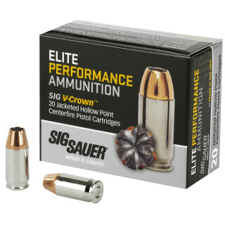 SIG Sauer Elite V-Crown .380 ACP Ammunition 20 Rounds JHP 90 Grain