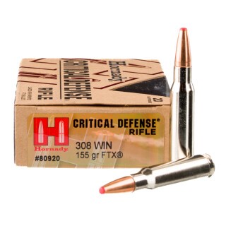Hornady Critical Defense .308 Winchester Ammunition 20 Rounds FTX 155 Grain