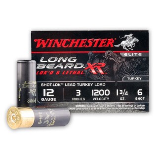 Winchester Long Beard XR 12 Gauge Ammunition 10 Rounds 3" #6 Lead 1.75oz