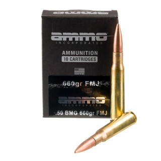 Ammo Inc Signature .50 BMG Ammunition 10 Rounds FMJ 660 Grain