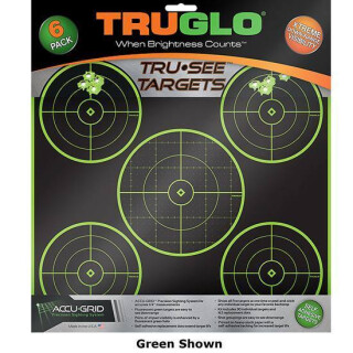TRUGLO Tru-See Splatter Target 5 Bullseye Paper Target 12"x12" Pink 6 Pack TG11P6