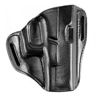 Bianchi Model 57 Remedy Revolver Size 01 S&W J Frame with 2" Barrel Belt Slide Holster Right Hand Leather Plain Black