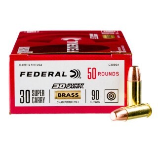 Federal Champion Training .30 Super Carry Ammunition 50 Rounds FMJ 90 Grains