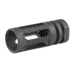 Yankee Hill AR-15 Phantom Flash Hider 1/2"x28 Threaded 5 Port Steel Smooth Black YHM-28-5C-1