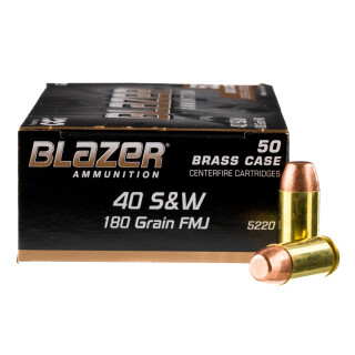 Blazer Brass .40 S&W Ammunition 1000 Rounds FMJ 180 Grain