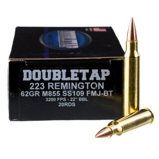 Doubletap .223 Rem Ammunition 62 Grain FMJBT 20 Rounds