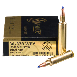 Weatherby Select Plus .30-378 Wby Ammunition 20 Rounds TTSX 180 Grains