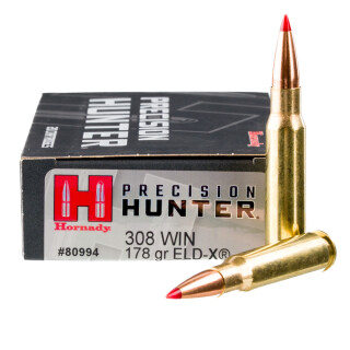 Hornady Precision Hunter .308 Winchester Ammunition 20 Rounds ELD-X 178 Grain