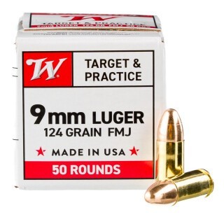 Winchester USA 9mm Luger Ammunition 1000 Rounds FMJ 124 Grains