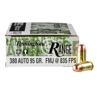 Remington Range .380 ACP Ammunition 50 Rounds FMJ 95 Grains