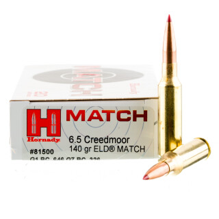 Hornady Match 6.5 Creedmoor Ammunition 200 Rounds ELD Match 140 Grain