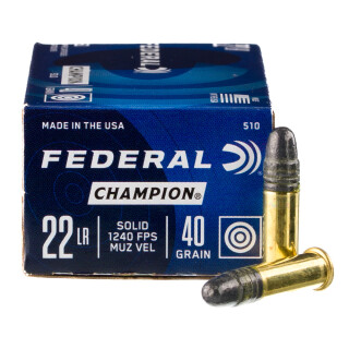 Federal Champion .22 Long Rifle Ammunition 3200 Rounds LRN 40 Grain