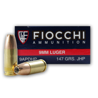 Fiocchi 9mm Luger Ammunition 1000 Rounds JHP 147 Grain Subsonic