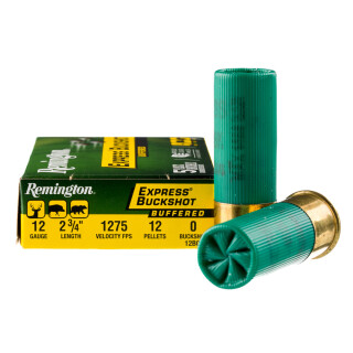 Remington Express 12 Gauge 2.75" #0 Buck 5 Round Box