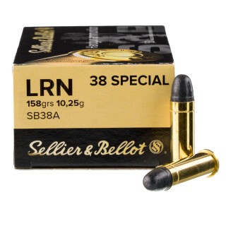 Sellier & Bellot .38 Special Ammunition 50 Rounds LRN 158 Grain