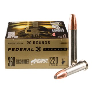 Federal HammerDown .360 Buckhammer Ammunition 20 Rounds Bonded SP 220 Grains