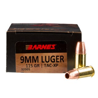 Barnes VOR-TX 9mm Luger Ammo 20 Rounds 115 Grain Lead Free XPB