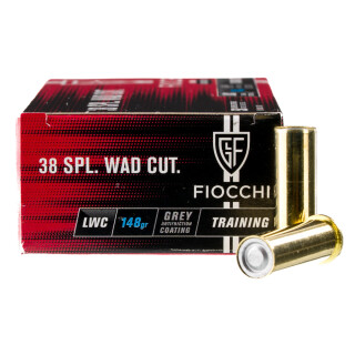 Fiocchi .38 Special Ammunition 50 Rounds LWC 148 Grain