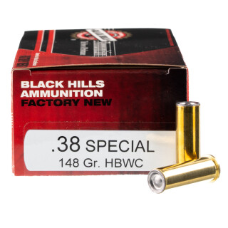Black Hills .38 Special Ammunition 50 Rounds HBWC 148 Grain