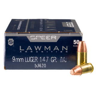 Speer Lawman 9mm Luger Ammunition 1000 Rounds TMJ 147 Grain Subsonic