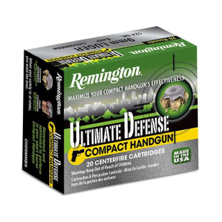 Remington Ultimate Defense Compact handgun .380 ACP Ammunition 20 Rounds BJHP 102 Grains