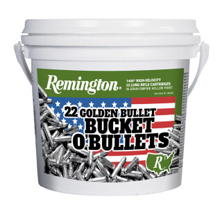 Remington Golden Bullet .22 LR Ammunition 1400 Round Bucket HP 36 Grain