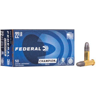Federal Champion .22 LR Ammunition 5000 Rounds LRN 40 Grain