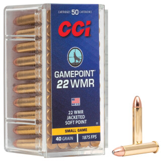 CCI Gamepoint .22 Magnum Ammunition 50 Rounds JSP 40 Grain
