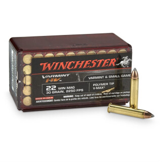 Winchester Varmint HV .22 WMR Ammunition 50 Rounds V-MAX PT 30 Grain