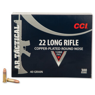 CCI AR Tactical .22 Long Rifle Ammunition 3000 Rounds CPRN 40 Grain