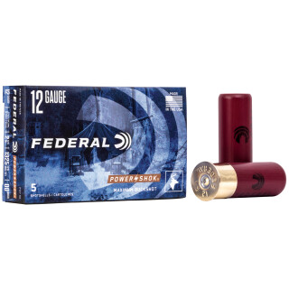 Federal Power-Shok 12 Gauge Ammunition 5 Rounds 2-3/4" 00 Buckshot