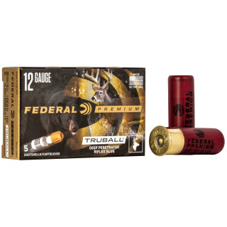 Federal Vital-Shok 12 Gauge Ammunition 5 Rounds 2-3/4" Rifled HP Slug 1oz