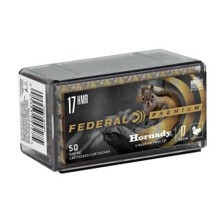 Federal Varmint & Predator .17 HMR Ammunition 50 Rounds V-Max 17 Grain Polymer Tipped 2530 fps