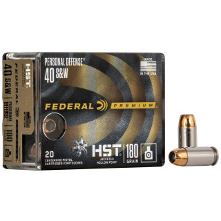 Federal Premium HST .40 S&W Ammunition 20 Rounds HST JHP 180 Grain
