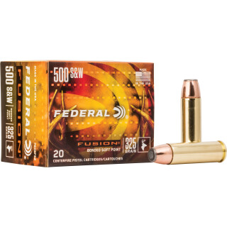 Federal .500 S&W Ammunition 20 Rounds Fusion JHP 325 Grain